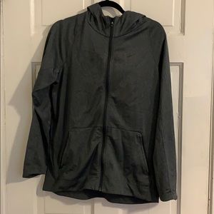 Gray Nike zip up hoodie